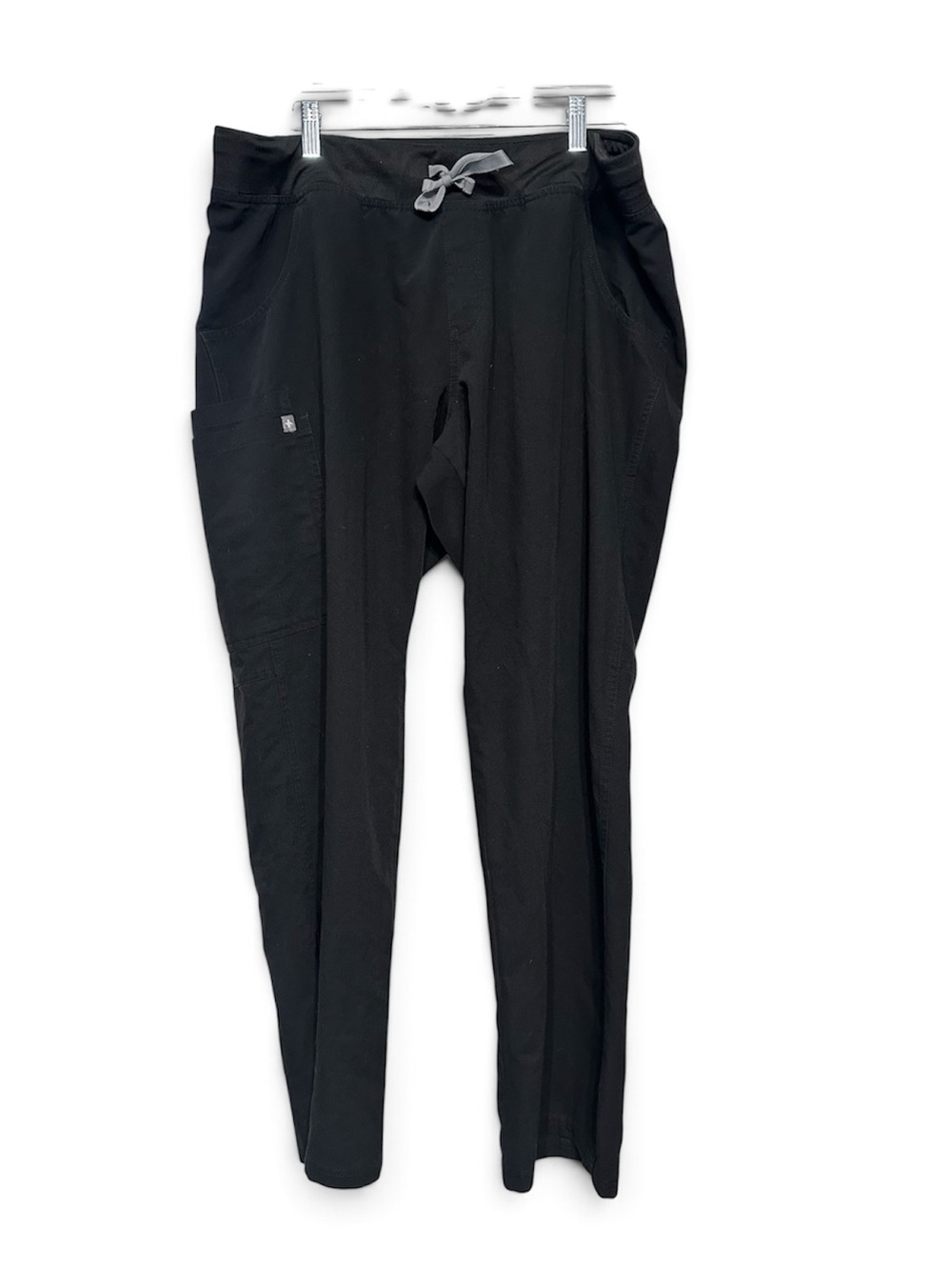 FIGS Kade Cargo Scrub Pants Black Size XL Drawstring Straight Leg T21004